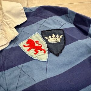Ralph Lauren Rugby Polo Shirt with Crest and Number Patches